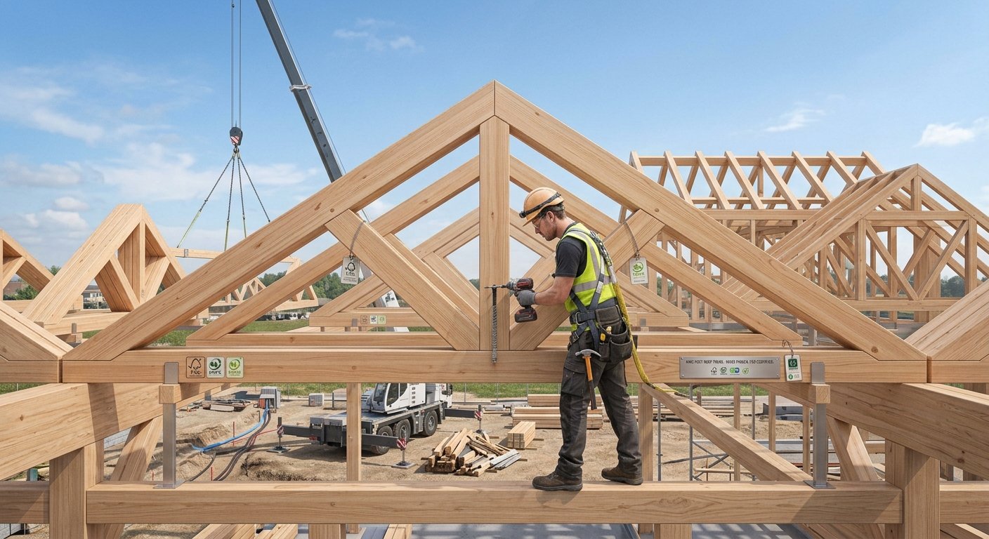 Erect Roof Trusses